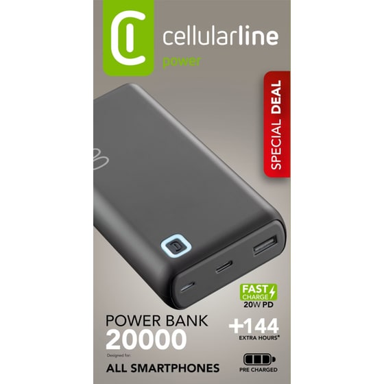 Powerbank Cellular Line Essence Turbo 20.000 mAh 20W - Black image 1