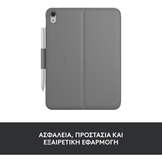 Logitech Slim Folio Πληκτρολόγιο για iPad 10.9" 10th Gen - Γραφίτης image 4