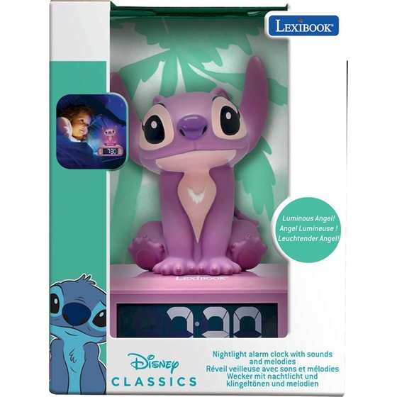 Lexibook Παιδικό Ψηφιακό Ρολόι Ξυπνητήρι Disney Stitch Angel Φωσφορίζον image 1