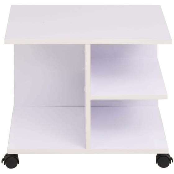 Ραφιέρα με Ροδάκια VidaXL από Ξύλο 50x35x42 cm - Λευκό image 2