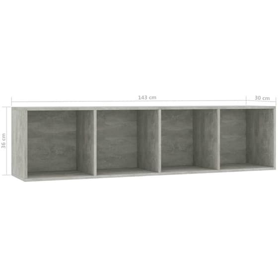 Έπιπλο Τηλεόρασης VidaXL από Μοριοσανίδα 143x30x36cm - Γκρι image 8