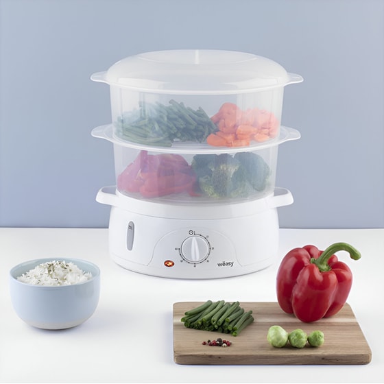 Ατμομάγειρας Wëasy VEGE8 800 W 9 L Λευκό image 5