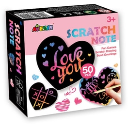 Χαρτάκια Σημειώσεων Avenir Scratch Heart Με Μολύβι Χάραξης (50 Φύλλων - 1 Τεμάχιο)