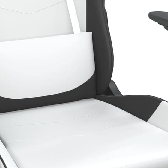 Καρέκλα Gaming VIDAXL 3143663 με Υποπόδιο από Τεχνητό Δέρμα - Λευκή image 6