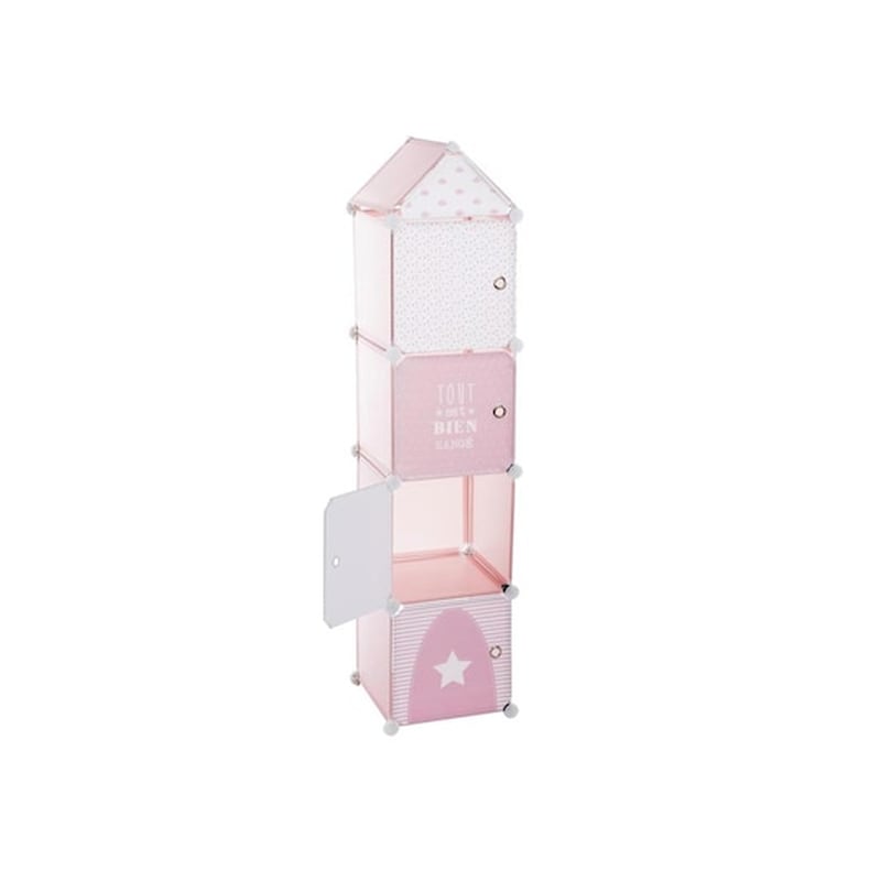 ARIA TRADE Σύστημα Αποθήκευσης Aria Trade Με 4 Κύβους 34x32x140 cm - Ροζ
