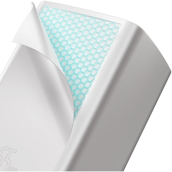 Φορτιστής Πρίζας Baseus GaN2 Lite 2 port Usb-C,Usb 65W - White image 4