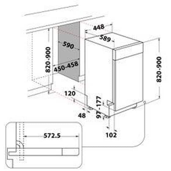 WHIRLPOOL WH6UC11BS7A0X για 11 Σερβίτσια Μαύρο Εντοιχιζόμενο Πλυντήριο Πιάτων image 6
