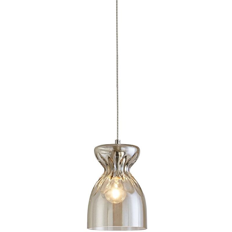 Φωτιστικό Οροφής Μονόφωτο Homelighting Domenico από Γυαλί 15x15x21-120 cm - Χάλκινο