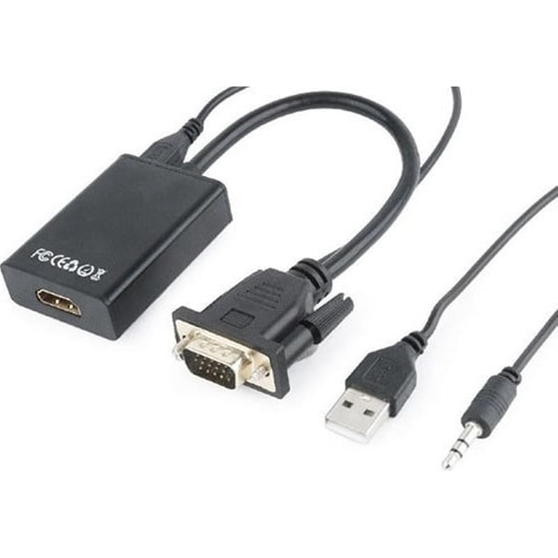 CABLEXPERT Cablexpert Vga To Hdmi Adapter Cable 0.15m Black (a-vga-hdmi-01)