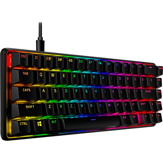 HyperX Alloy Origins 60 Gaming Μηχανικό Ενσύρματο Πληκτρολόγιο 65% με HyperX Red διακόπτες και RGB φωτισμό (US) image 3