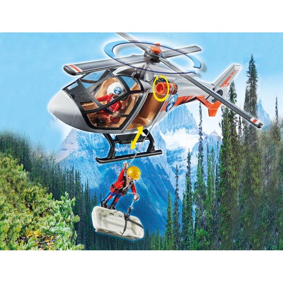 PLAYMOBIL® Rescue Action Επιχείρηση διάσωσης μοτοσικλετιστή στο βουνό (70663) image 4