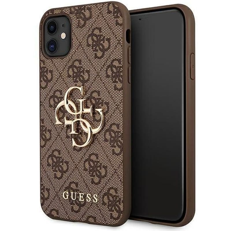 Θήκη Apple iPhone 11 - Guess 4G Big Metal Logo - Καφέ