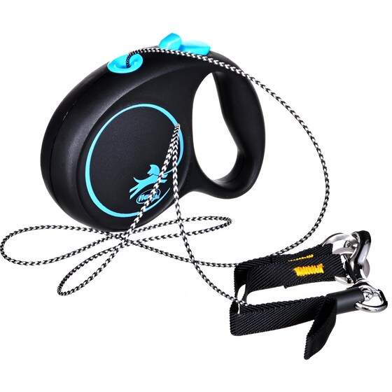 Πτυσσόμενο Λουράκι Flexi Black Design No M Για Σκύλο - Μαύρο image 1