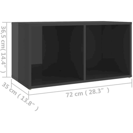 Έπιπλο Τηλεόρασης  Vidaxl από Μοριοσανίδα 72x35x36.5 cm  - Γκρι image 8