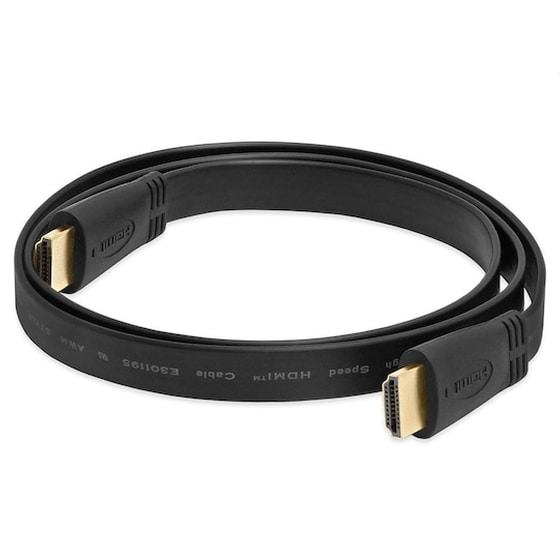 Καλώδιο Hdmi Flat 1.5m Hi-speed 3d-ready Μαύρο Έκδοση Hdmi 2.0 Ultra Hd 4k Fbd-002 Οεμ image 0