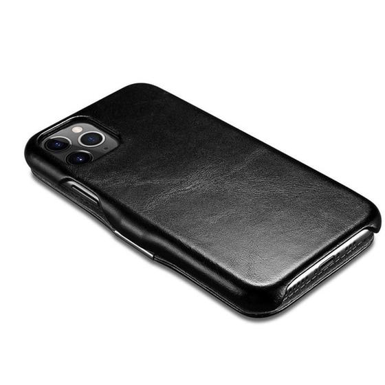 Θήκη Apple iPhone 11 Pro Max - Icarer Side-open Vintage Series - Black image 2
