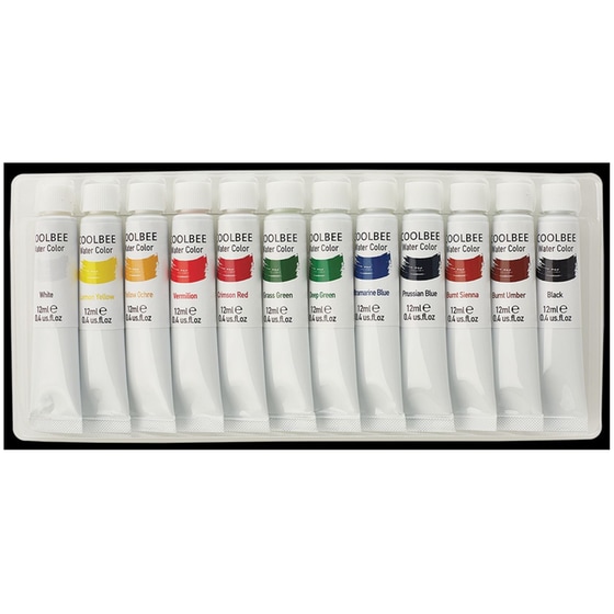 Χρώματα Ακουαρέλας Coolbee Σετ 12Ml 12 Τεμάχια image 1