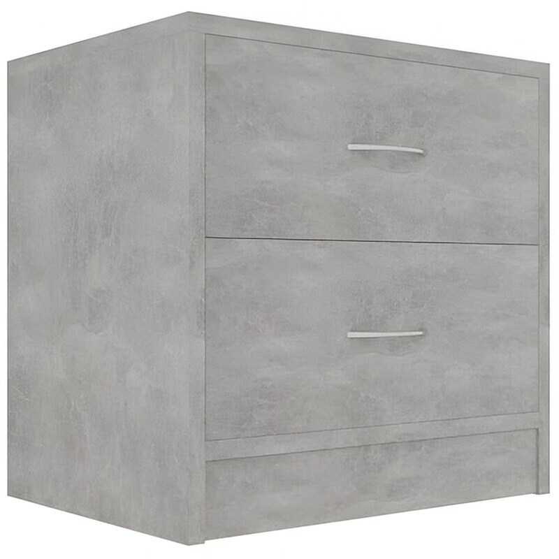 VIDAXL Κομοδίνο Vidaxl Από Μοριοσανίδα 40x30x40 cm - Γκρι Σκυροδέματος