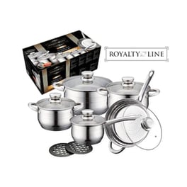 Σετ Μαγειρικά Σκεύη ROYALTY LINE RL-1232 12 τμχ Inox