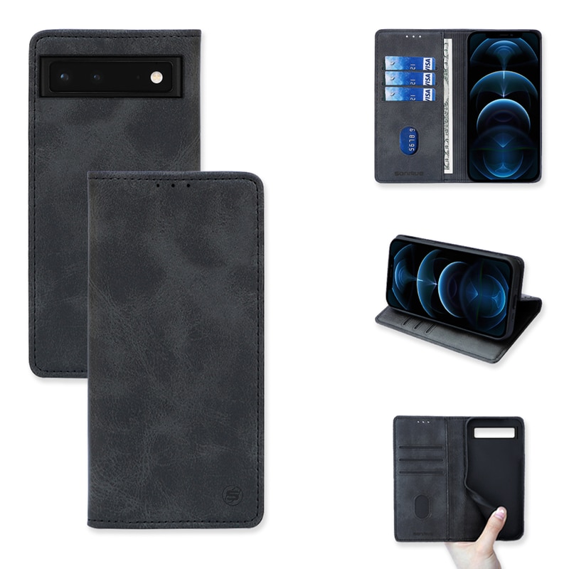 SONIQUE Θήκη Βιβλίο Google Pixel 6a - Sonique Vintage Magnet Book - Μαύρο