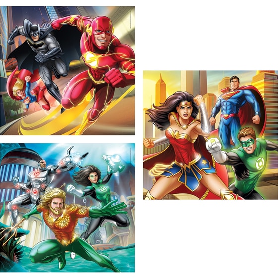 Παιδικό Παζλ Clementoni Super Color DC Comics Justice League (3x48 Κομμάτια) image 1