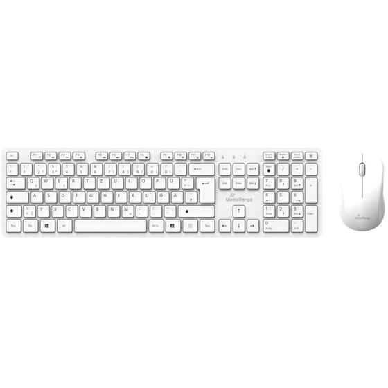 Mediarange MROS278-GR Ασύρματο Σετ Πληκτρολόγιο - Ποντίκι White (GR) image 0