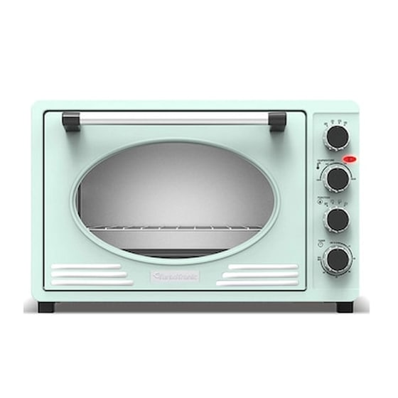 Ηλεκτρικός Retro Φούρνος Grill 45l 2000w Με Ταψί, Πιρούνα Σε Απόχρωση τιρκουάζ, Turbotronic Tt-ev45r image 0