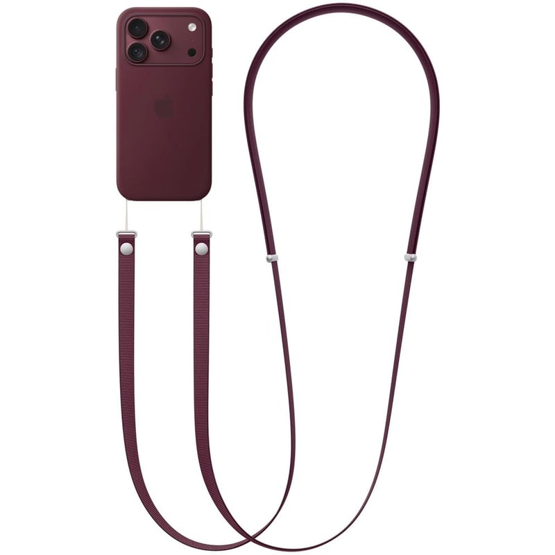Λουράκι Λαιμού Apple Crossbody Strap για Apple iPhone - Burgundy