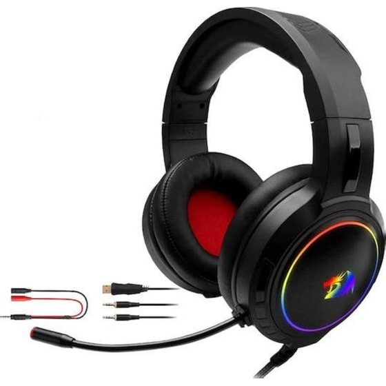 Redragon H270 RGB Ενσύρματα Ακουστικά 3.5mm / USB - Μαύρο image 2
