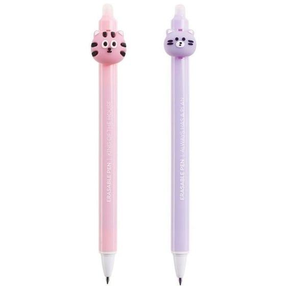 Στυλό Gel Erasable Miquelrius Γάτα-Τίγρης 0.5mm Μπλε (2 Τεμάχια) image 1