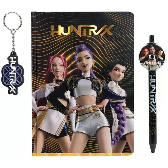 Σετ Σημειωματάριο με Στυλό & Μπρελόκ K-Pop Demon Hunters Golden image 1