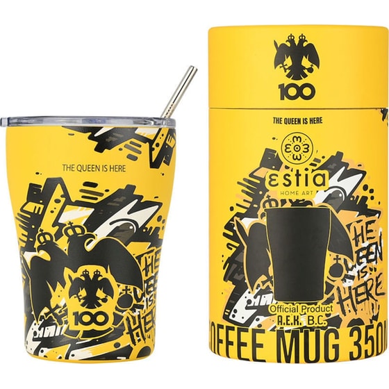 Κούπα Θερμός Καφέ Estia Home Art Save the Aegean AEK BC Edition The Queen is Here 350ml image 0