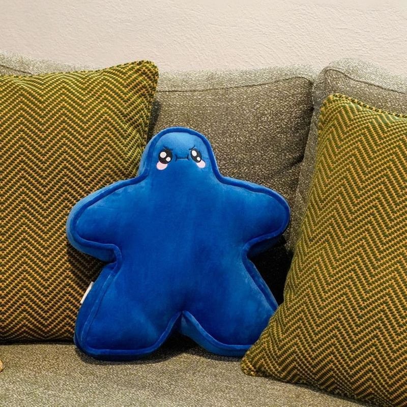 RATHSKELLERS Λούτρινο RATHSKELLERS Μαξιλάρι Meeplemoods Happy Vs Angry Deep Blue (20cm)