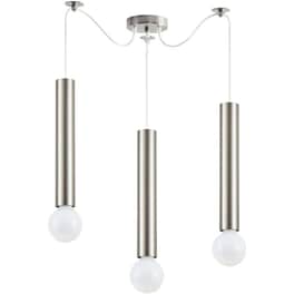 Φωτιστικό Οροφής Τρίφωτο Homelighting Adept Tube 77-8660 Μεταλλικό - Ασημί