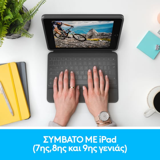 Logitech Rugged Folio Πληκτρολόγιο για iPad 10.2" 7th/8th/9th GEN - Γκρι image 7