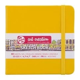 Talens Sketch Book Κίτρινο 80φυλ. 12x12εκ. 140 Γρ.
