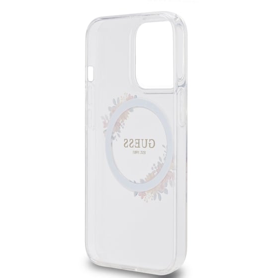 Θήκη Apple iPhone 13 Pro - Guess Flowers Wreath Collection Magsafe Hard Case - Διάφανο image 1