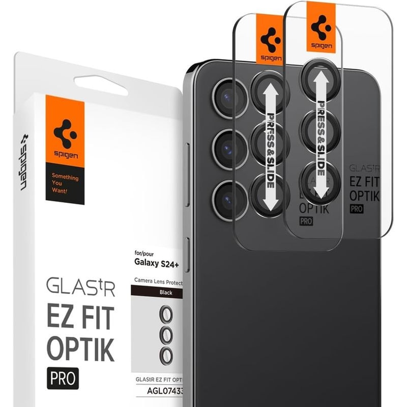 SPIGEN Προστατευτικό καμερών Samsung Galaxy S24 Plus - Spigen Tempered Glass Glas.tr Ez Fit Optik Pro 9h (2 Τεμάχια)