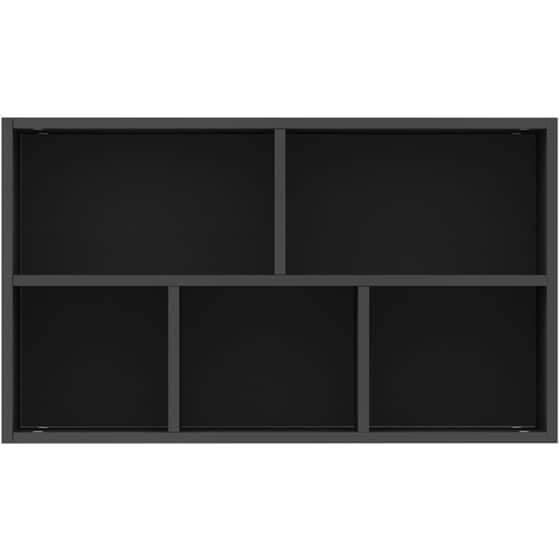 Βιβλιοθήκη VidaXL από Μοριοσανίδα 50x25x80 cm - Μαύρο image 5