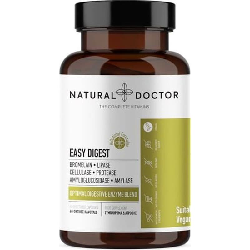 NATURAL DOCTOR Ένζυμο Natural Doctor Easy Digest - 60 κάψουλες