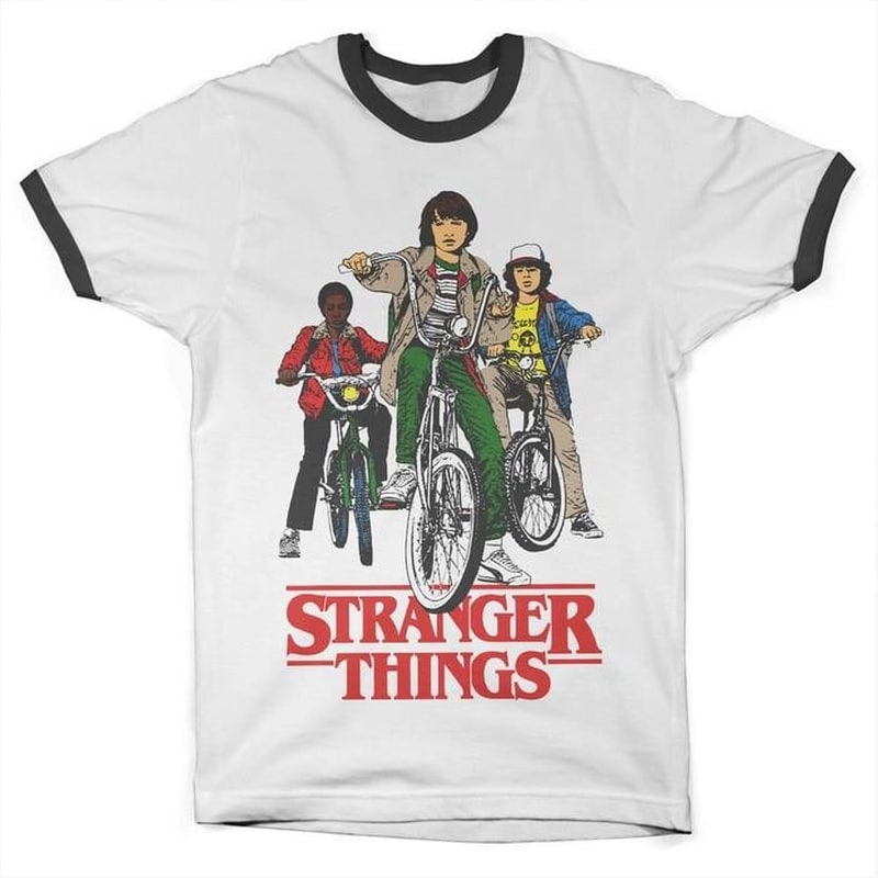 HYBRIS T-shirt Hybris Stranger Things Bikers - Λευκό