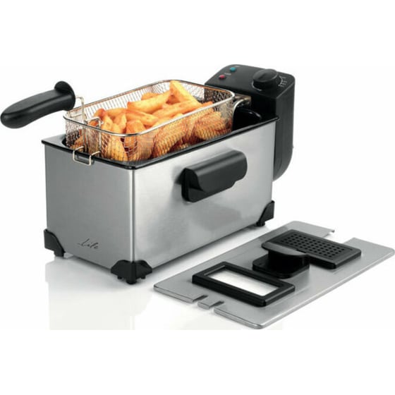 LIFE DFR-100 με Καπάκι 2200 W 3 L Ασημί Φριτέζα Λαδιού image 1