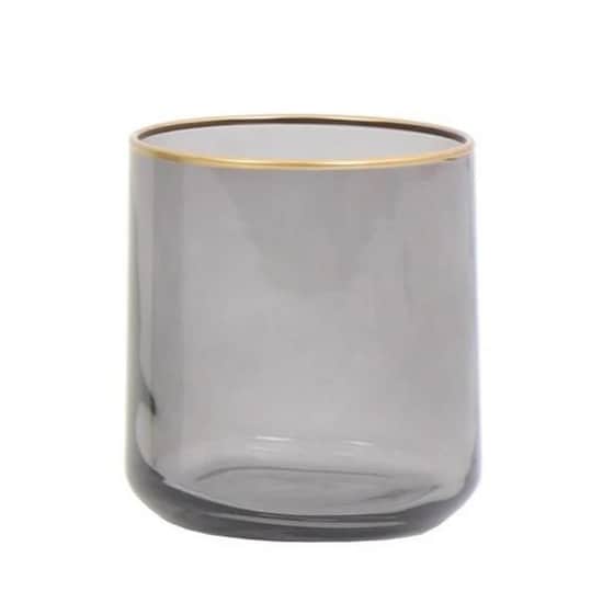 Κηροπήγιο Espiel Grey Rab452k6 Γυάλινο 7x8cm - Γκρι image 0