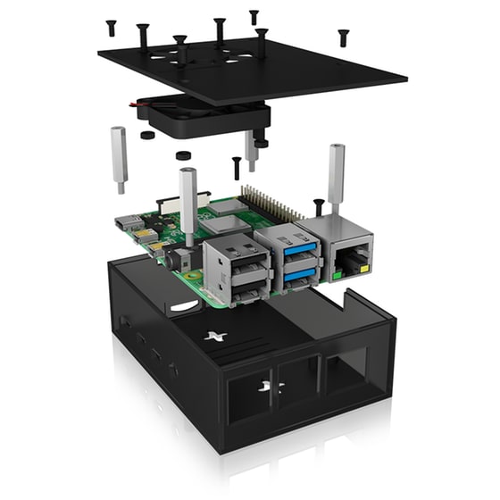 Icy Box IB-RP108 Θήκη Προστασίας Raspberry Pi 4 image 2