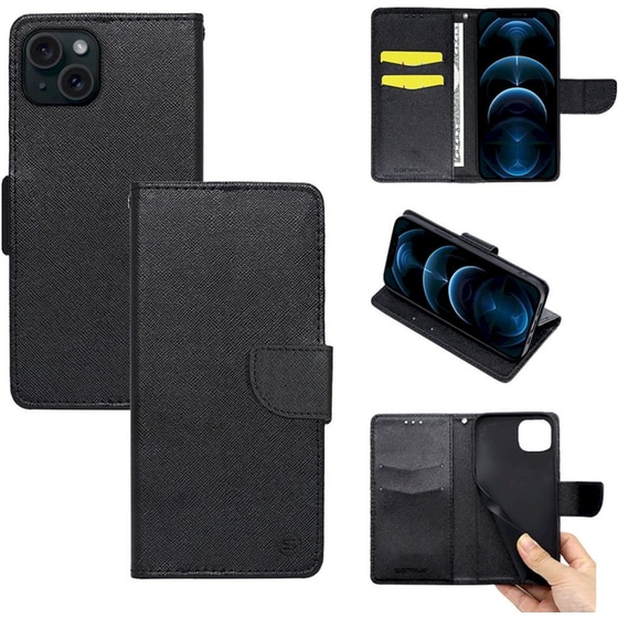 Θήκη Apple iPhone 15 Plus - Sonique Trend Book - Μαύρο image 0
