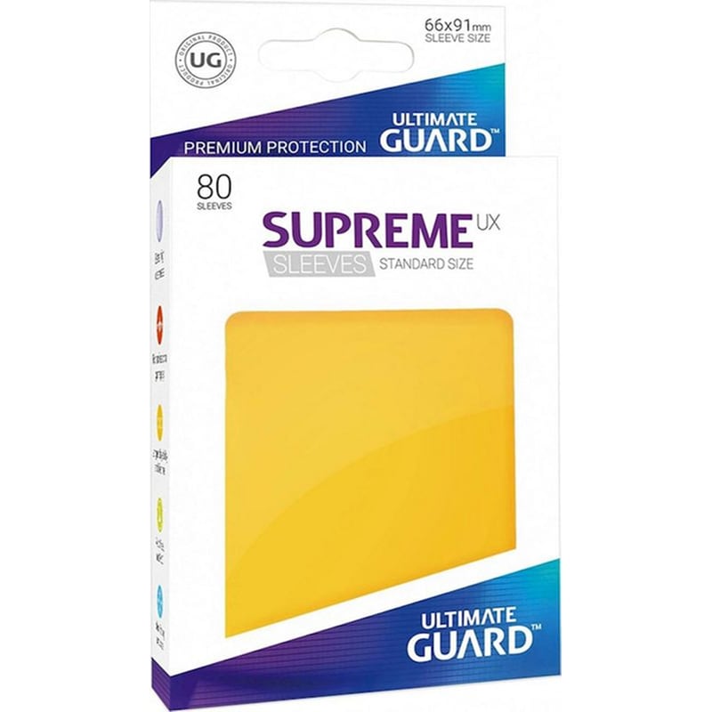 Ultimate Guard Supreme Ux Sleeves Standard Size Yellow (80 Sleeves)