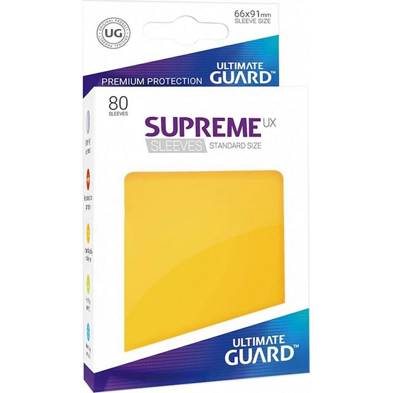 ULTIMATE GUARD Ultimate Guard Supreme Ux Sleeves Standard Size Yellow (80 Sleeves)