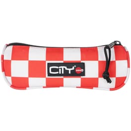 Κασετίνα Τριγωνική City Eclair Red Checkers Μονή Κόκκινο