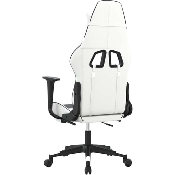 Καρέκλα Gaming VIDAXL 345467 με Υποπόδιο από Τεχνητό Δέρμα - Μαύρο image 3