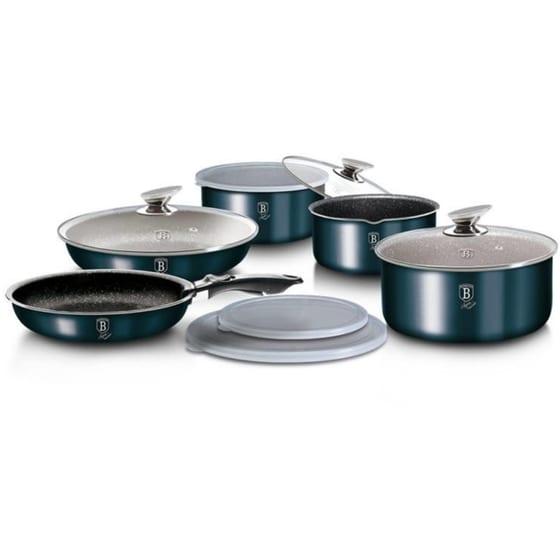 Σετ Μαγειρικά Σκεύη BERLINGER BH-6101 12 τμχ Μπλε image 0